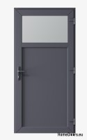 PVC TECHNICKÉ VENKOVNÍ DVEŘE 90X205 CM ANTRACITOVÉ PRAVÉ