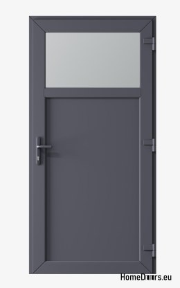 PVC TECHNICKÉ VENKOVNÍ DVEŘE 90X205 CM ANTRACITOVÉ PRAVÉ