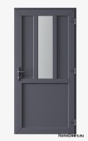 PVC TECHNICKÉ VENKOVNÍ DVEŘE 90X205 CM ANTRACITOVÉ PRAVÉ