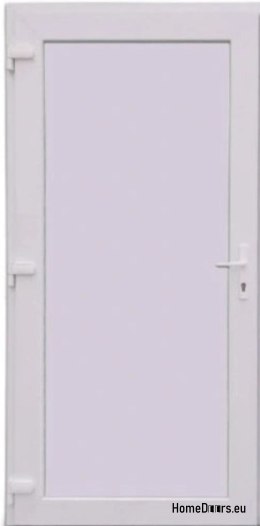 PVC TECHNICKÉ VENKOVNÍ DVEŘE 90X205 cm BÍLÁ LEVÁ