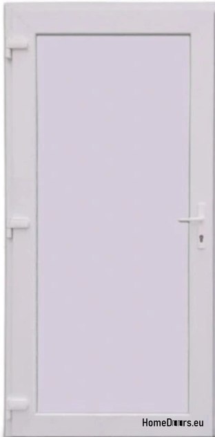 PVC TECHNICKÉ VENKOVNÍ DVEŘE 90X205 cm BÍLÁ LEVÁ