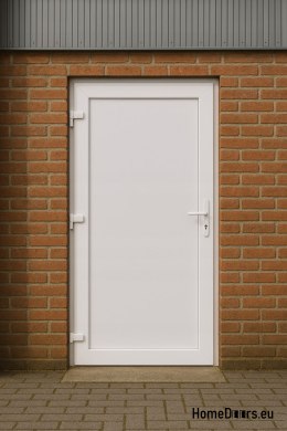 PVC TECHNICKÉ VENKOVNÍ DVEŘE 90X205 cm BÍLÁ LEVÁ