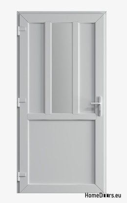PVC TECHNICKÉ VENKOVNÍ DVEŘE 90X205 cm BÍLÁ LEVÁ