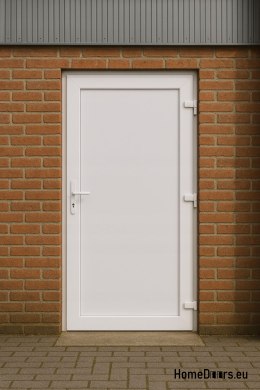 PVC TECHNICKÉ VENKOVNÍ DVEŘE 90X205 cm BÍLÁ PRAVÁ