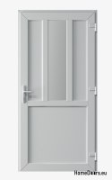 PVC TECHNICKÉ VENKOVNÍ DVEŘE 90X205 cm BÍLÁ PRAVÁ