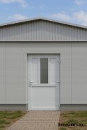 PVC TECHNICKÉ VENKOVNÍ DVEŘE 90X205 cm BÍLÁ PRAVÁ