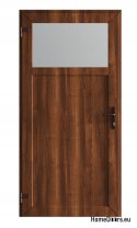 DRZWI ZEWNĘTRZNE PCV TECHNICZNE GOSPODARCZE 90X205 cm ORZECH LEWE