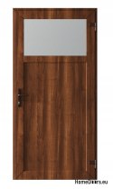 DRZWI ZEWNĘTRZNE TECHNICZNE GOSPODARCZE PCV 100X205 cm ORZECH PRAWE