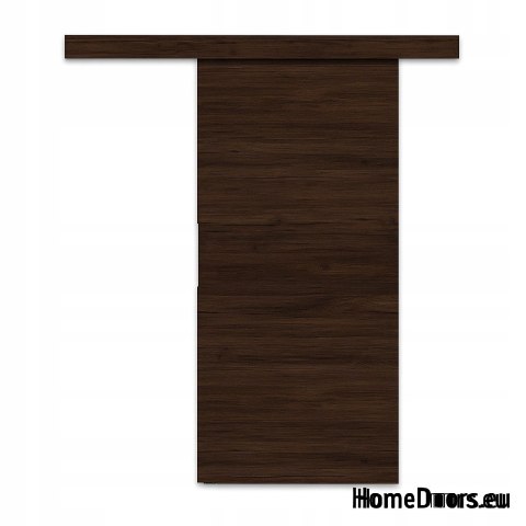 Stěnné posuvné dveře ALFA + posuvný systém BIRCH FATHERS DARK 85
