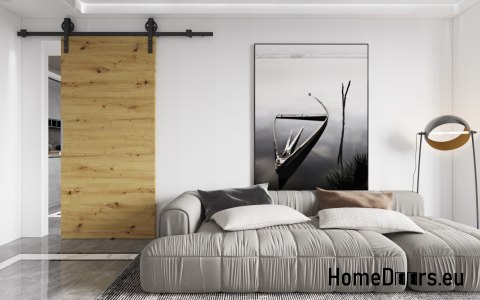 Posuvné dveře 70 ALFA LOFT A 04 Oak Artisan 74+ posuvný systém