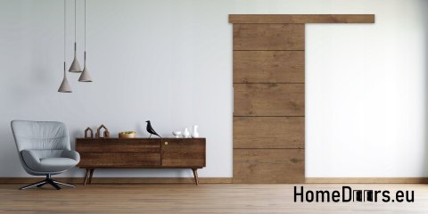 Nástěnné posuvné dveře 80 ALFA Wotan Oak 85 + posuvný systém silnější