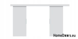 Drzwi przesuwne 110 naścienne ALFA LOFT 02 Białe 55 + system przesuwny