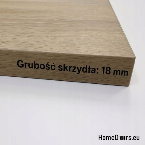 Drzwi przesuwne 110 naścienne ALFA LOFT 02 Dąb Wotan 55 + system przesuwny