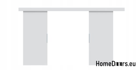 Drzwi przesuwne 140 naścienne ALFA LOFT 02 Białe 70 + system przesuwny