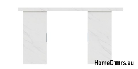 Drzwi przesuwne 140 naścienne ALFA LOFT 02 Marmur Biały 70+system przesuwny