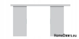 Drzwi przesuwne 148 naścienne ALFA LOFT 02 Szare 74 + system przesuwny