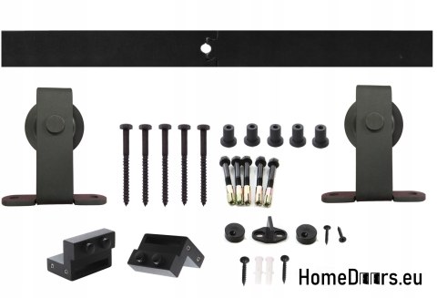 Posuvné dveře 90 Loft 8S BLACK sklo ocel černé okno na ruce + systém