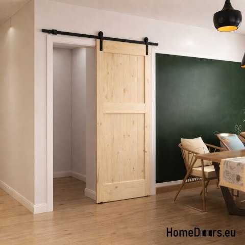 Klouzavé dveře dřevěné borovice Dřevěná podlaha A 95x212 cm