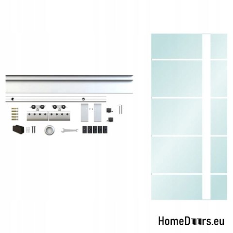 Vnitřní posuvné skleněné dveře s vodičem 90 set 5S-95