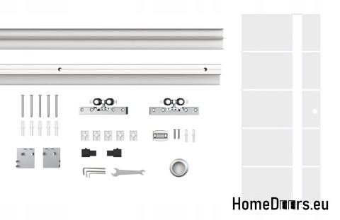 Vnitřní posuvné skleněné dveře s vodičem 90 set 5S-95