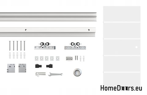 Vnitřní posuvné skleněné dveře s vodičem 90 set PASKI-95
