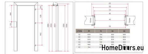 BÍLÉ 80- 100mm 60 / 70 / 80 / 90