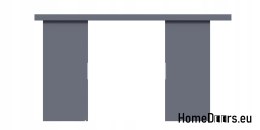 Drzwi przesuwne 110 naścienne ALFA LOFT 02 Antracyt 55 + system przesuwny