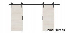 Drzwi przesuwne 110 naścienne ALFA LOFT 04 Buk Norweski 55+system przesuwny