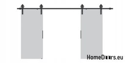 Drzwi przesuwne 110 naścienne ALFA LOFT 04 Szare 55 + system przesuwny