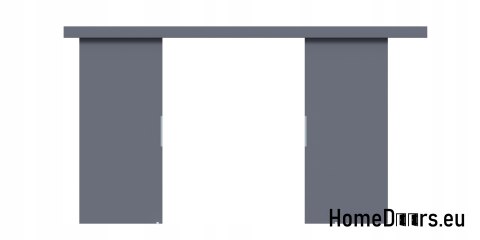 Drzwi przesuwne 120 naścienne ALFA LOFT 02 Antracyt 60 + system przesuwny