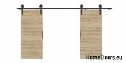 Drzwi przesuwne 120 naścienne ALFA LOFT 04 Dąb Tajga 60 + system przesuwny