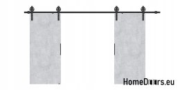 Drzwi przesuwne 130 naścienne ALFA LOFT 04 Beton 65 + system przesuwny