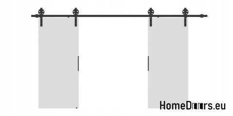 Drzwi przesuwne 130 naścienne ALFA LOFT 04 Białe 65 + system przesuwny