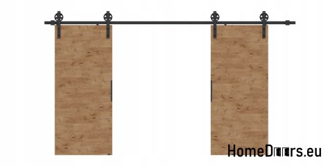 Drzwi przesuwne 130 naścienne ALFA LOFT 04 Dąb Lancelot 65+system przesuwny