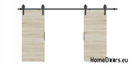 Drzwi przesuwne 130 naścienne ALFA LOFT 04 Dąb Sonoma 65 +system przesuwny