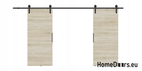 Drzwi przesuwne 140 naścienne ALFA LOFT 01 Dąb Sonoma 70 +system przesuwny