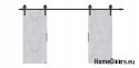 Drzwi przesuwne 140 naścienne ALFA LOFT 04 Beton 70 + system przesuwny