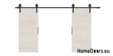 Drzwi przesuwne 140 naścienne ALFA LOFT 04 Buk Norweski 70+system przesuwny