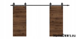 Drzwi przesuwne 140 naścienne ALFA LOFT 04 Orzech 70 + system przesuwny