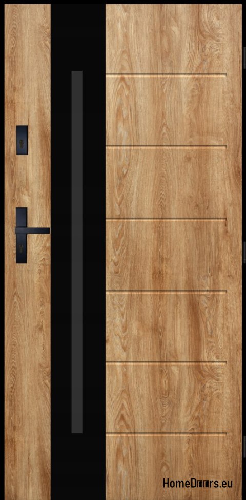 Drzwi Zewnętrzne PANTOR ALPINE-PASIVE 03 Prawe 90 Dąb Turner Grube72mm