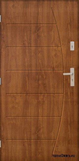 Drzwi Zewnętrzne PANTOR BOSTON Lewe 100 Złoty Dąb Grube 72mm Ciepłe
