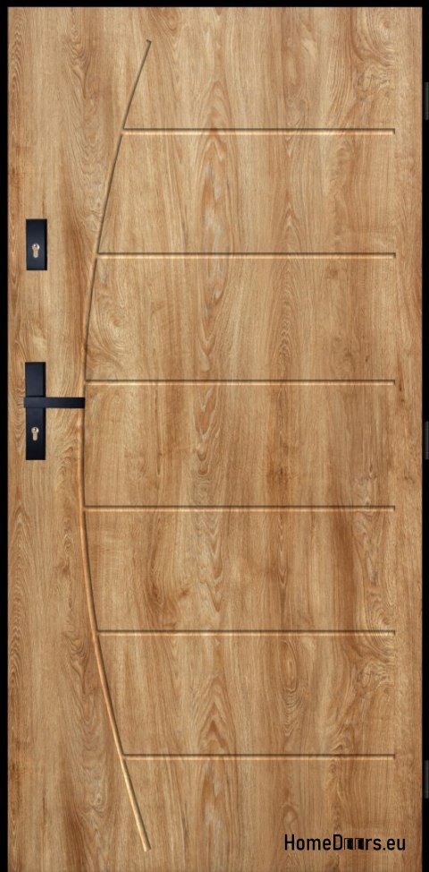 Drzwi Zewnętrzne PANTOR BOSTON Prawe 100 Dąb Turner Grube 72mm Ciepłe