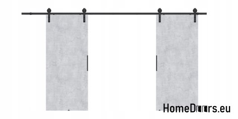 Drzwi przesuwne 120 naścienne ALFA LOFT 01 Beton 60 + system przesuwny