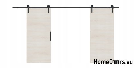 Drzwi przesuwne 120 naścienne ALFA LOFT 01 Buk Norweski 60+system przesuwny