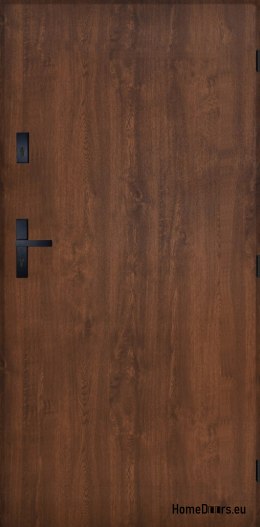 Drzwi Zewnętrzne PANTOR PRAGA Prawe 80 Orzech Grube 72mm Ciepłe