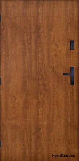 Drzwi Zewnętrzne PANTOR PRAGA RC2 Lewe 80 Złoty Dąb Grube 72mm Ciepłe