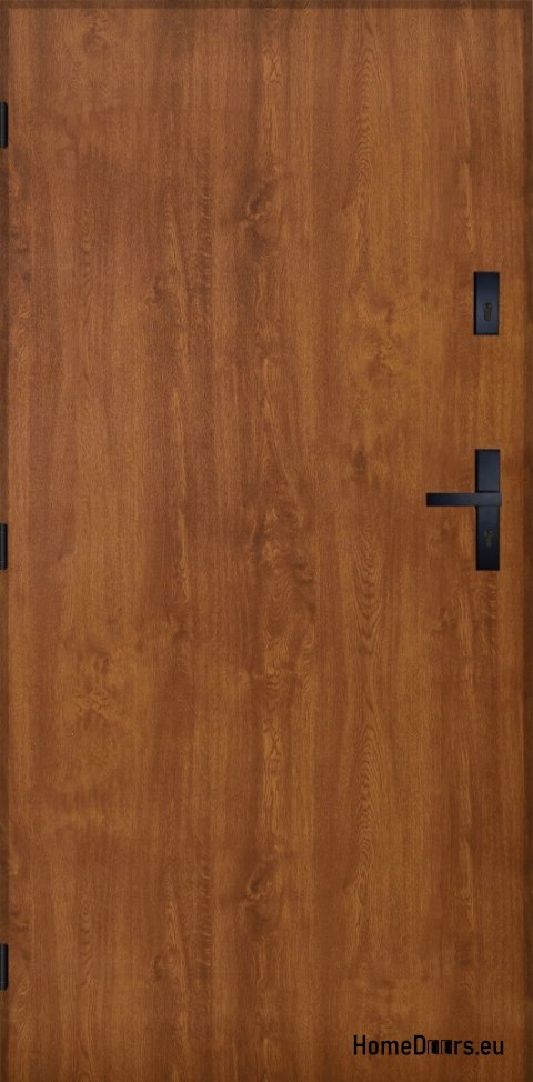 Drzwi Zewnętrzne PANTOR PRAGA RC2 Lewe 80 Złoty Dąb Grube 72mm Ciepłe