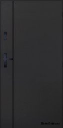 Drzwi Zewnętrzne PANTOR WILANÓW Prawe 90 Antracyt Grube 72mm Ciepłe