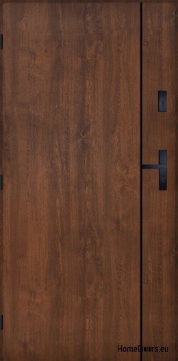 Drzwi Zewnętrzne PANTOR WILANÓW RC2 Lewe 80 Orzech Grube 72mm Ciepłe