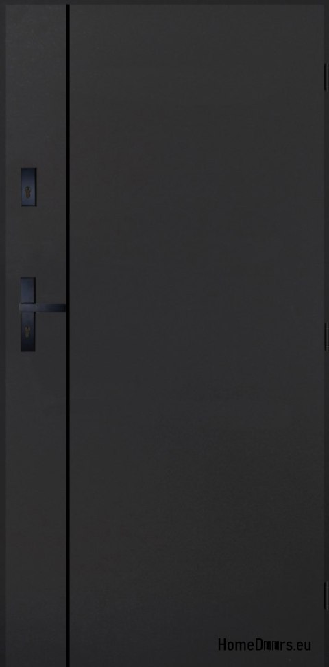 Drzwi Zewnętrzne PANTOR WILANÓW RC2 Prawe 80 Antracyt Grube 72mm Ciepłe